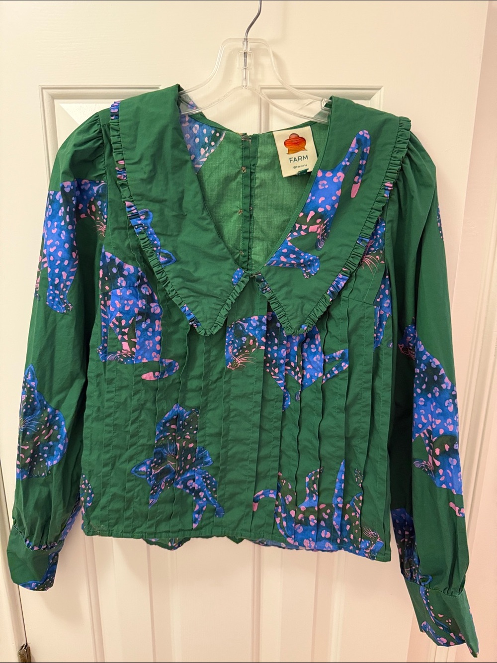 Farm Rio Anthro Leopard Blouse - Picture 7 of 10